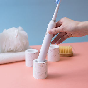 Electric Toothbrush Holder Cup Base Bathroom Storage Shelf No Drilling Required Toothbrush Stand Organizer Rack Japanese Style