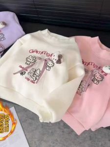 Insulated Thicker New Design Cartoon Print Girls Sweatshirt