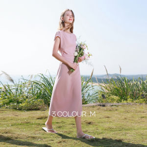 3COLOUR·S | Pink Off-The-Shoulder Spring/Summer Dress