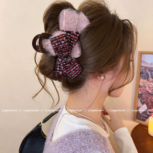 Kẹp Tóc Hình Con Bướm Nhung Cỡ Lớn Cho Phụ Nữ Kẹp Tóc Cao Cấp Thời Trang Mùa Thu Đông Phụ Kiện Tóc Mới 2025 Kẹp Tóc Hình Cá Mập