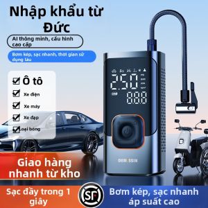 BONINGYU | Tire Inflation Pump With Pressure Measurement Dual Cylinder Electric For Car Use