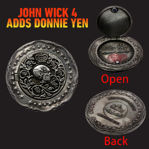 New John Wick Coin Skull Coin Cosplay Blood Oath Marker Keanu Reeves Badge Can Open 1:1 Props Accessories Collection Gift