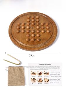 Large Size Single Chess Game for Children Brain Training Toys for Boys Intellectual Development Wooden Puzzle Game for Ages 6-12
