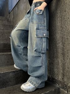 Girl Cargo Pants Spring & Fall Womens Youth New Jeans K-style Loose Pants Loose Casual Autumn Kids Pants