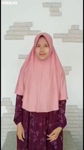 Hijab Bergo Hamidah Jersey Simpel Pad (L) | Jilbab Bergo Instan Hamidah Size L | Kerudung Hamidah (L)