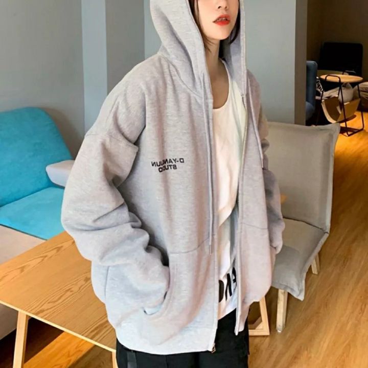 Hoodie Zipper Wanita Korean Style Jaket Hoodie Zipper Wanita Korea