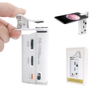 AverBEST กล้องมินิ กล้องไมโครสโคป กล้องติดโทรศัพท์ มินิไมโครสโคป MicroScope OS-100M ราคาถูกการขยาย 60-100Xr ตามวัน พร้อมเปรียบเทียบราคา สีขาว