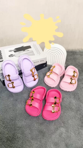 Jokixx Sandal anak perempuan ban dua manik pakai let belakang