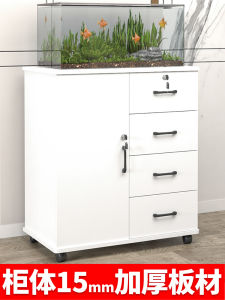 Modern Minimalist Style Wooden Mobile File Cabinet with Lock Drawers for Office and Home Use Adjustable Height Document Storage Cabinet