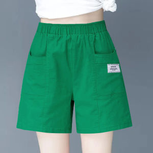 High Waist Five-Quarter Casual Cotton Shorts Womens Summer Thin Loose Workwear Pants Korean Style Commute Fashion