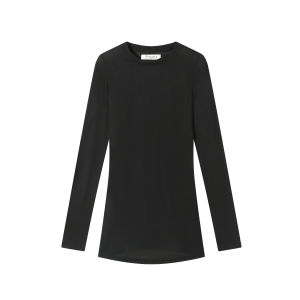 Áo Thun Nữ Achihara Ice Sand Màu Sắc Xuyên Lớp Chống Nắng Mùa Hè Cổ Tròn Dài Tay Thường Xuyên Polyester 65% Viscose 35%