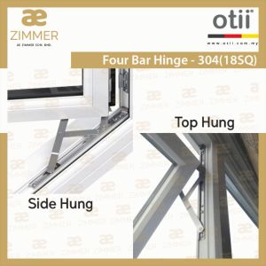 AE Zimmer Otii Window Friction Stays Four Bar Hinge-304(18SQ)_8" Square(11775) / 10" Square(11798) / 12" Square(11776) / 14" Square(11799) / 16" Square(11800) / 18" Square(11801)窗户摩擦支撑四连杆铰链