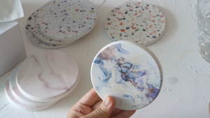 [SG STOCK] Diatomite Coasters Fast Absorption Anti-Slip Coaster Set for Cup Mug Pot Tableware Gift