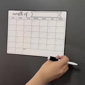 Fridge Calendar Planner Smooth Erasable Surface Refrigerator Sticker Strong Magnet Backing Durable Whiteboard for Kitchen