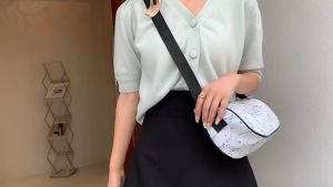 Tas Sling Bag Floral Lovely Kawai Nylon Japanese Bag 523-10