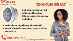 Máy massage cầm tay đa năng Shiatsu Homedics HHP-352