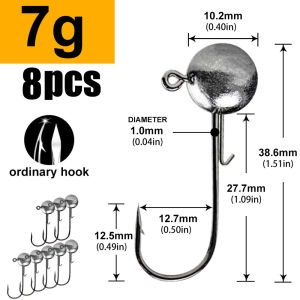 Lurestiker 1g 2g 3g 5g 7g 10g 14g 15g 17g 20g jig head fishing hooks for soft lure bait Deepwater sinking crank lure bass hook