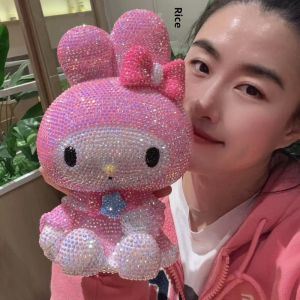 Diamond-Embedded DIY Melody Anime Ins Young Adult Hedi Rabbit Coin Bank Home Furnishings Birthday Gift Melody