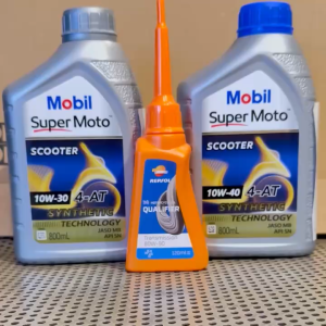 Dầu Nhớt Xe Tay Ga Cao Cấp Mobil Super Moto Scooter 10W-40 / 10W-30 4-AT 800ML Made in Singapore