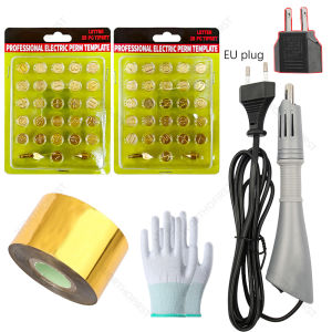 Heated Stamping Foil Pen Electric Hot Applicator Tool Kit Apply Foil to LeatherCraft Handmade Hot Stamping Foil
