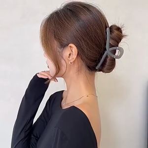 JH Jepit Rambut Bahan Plastik Glossy Warna Pastel Wanita Model Cakar Hiu Korea Jumbo Size 13cm