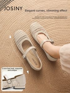 Josiny | Breathable Lace Flat Mary Jane Net Shoes