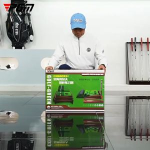 Bộ máng gỗ có thảm tập put Golf hồi bóng trong nhà tiện lợi PGM dài 32x300 cm