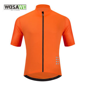 WOSAWE | Mens Spring Fall Moisture Wicking Long Sleeve Thin Cycling Jersey