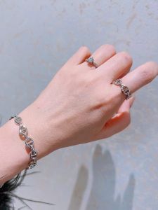 Pig Nose Ring Female Sterling Silver Rose Gold Couple Couple Rings Fashion Simple Bracelet Tide Index Finger Special-Interest Design Twin Ring