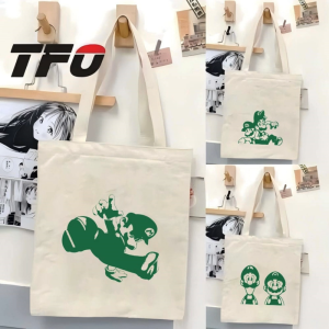 TFO Super Mario Bros. by Nintendo Character Canvas Tote Bag Versatile Ideal College School Tote Bag