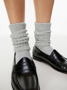 Aritzia Wilfred Womens Yoga Sports Long Cotton Socks Bulk Pack Soft Combed Cotton High Waist Anti-slip Durable 5 Pairs