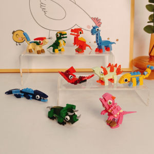 Dinosaur Blocks Childrens Toy Assembly Puzzle Educational Birthday Gift for Boys Domestic Production Small Particle Blocks