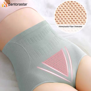 [pantorastar] Graphene Honeycomb Breathable Women Postpartum Recovery & Body Shaping Briefs High Waist Abdominal Underwear Abdominal Curl Hip Lifting Waist Shaping Graphene Antibacterial Cotton Crotch