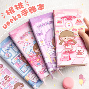 Kababear Mini Cute Grid Notebook High Aesthetic Value Simple Girl Heart INS Week Book Planner Cute Bear Design Square Grid Pages