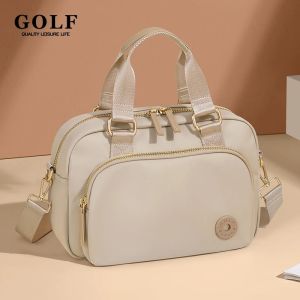 กระเป๋าถือสะพายไหล่สำหรับผู้หญิงน่ารักคุณภาพกอล์ฟกระเป๋าพาดลำตัวไนลอนแบบ2-In-1สายสะพายกระเป๋าถือของผู้หญิงกันขโมยกันน้ำความจุสูงกระเป๋าหลัง