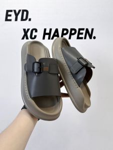 Summer Thick Bottom Sandals Mens Outdoor Wear 2025 New Versatile Casual Beach One-Strap Open-Toe Trendy Slippers