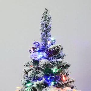 20cm Mini Tabletop Artificial Christmas Tree with Ribbon Bow and Ball Ornaments Decorations Artificial Home Desktop Window Ornaments Mini Needle Trees Gift for Home Office Party Decoration