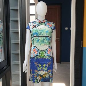 Pakaian Imlek: Dress Cheongsam Import D7897