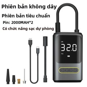NPC | Bơm Hơi Ô Tô Xe Đạp Mini Cầm Tay Có Màn Hình Kỹ Thuật Số Sạc Được