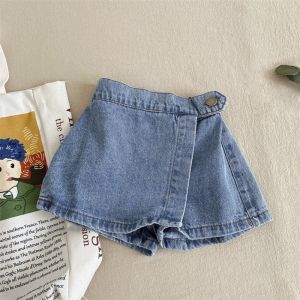 Korean Style Buttoned Denim Shorts