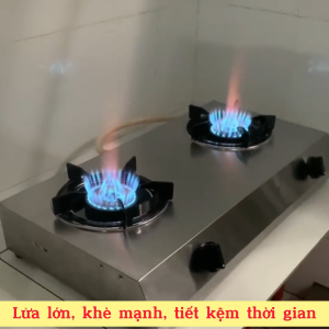 ếp Gas Công Nghiệp Đôi Inox Cao Cấp - Bếp Khè Lửa Lớn Nấu Nhanh Tiết Kiệm Ga