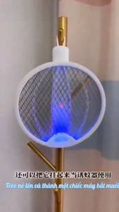Vợt Muỗi Thông Minh Gấp Gọn 2 In 1 Kiêm Đèn Bắt Muỗi Ban Đêm 2 Lớp Lưới Bảo Vệ An Toàn. Vợt Muỗi Tự Động Bắt Muỗi Vợt Ruồi  Dụng Cụ Diệt Muỗi