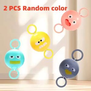 Meade | 2pcs Luminous Whistle Ball Childrens Rotating Flash Flywheel Puzzle Pulling Rope Childhood Creative Stress Relief Work Out Toy