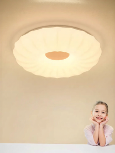 XIANLING | Creamy Style Full Spectrum Eye Protection Simple Solid Wood Smart Voice Ceiling Light