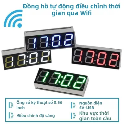 forsso | Đồng Hồ Đồng Bộ Thời Gian WiFi Màn Hình LED
