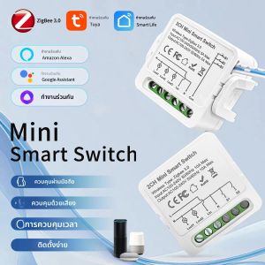 Tuya สมาร์ทโมดูลสวิทช์ไฟ Zigbee 3.0 Smart Life สําหรับ Alexa Google Home Yandex DIY REMOTE Breaker DELAY 1/2/3 GANG 100-240V