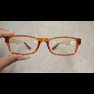 Kacamata Frame Persegi Panjang Lensa Minus Ready Ukuran -0.50 s/d -4.00 Warna Orange Bening Motif Flannel Gaya TERBARU KOREA STYLE Cocok Untuk PRIA WANITA DEWASA MASA KINI - BISA COD
