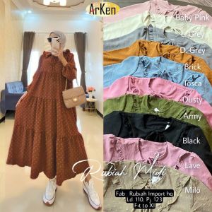ZAMIRA MIDI DRESS CRINCLE URAGIRI PREMIUM MODEL REMPEL SUSUN MIDI DRESS JUMBO DRESS CASUAL OUTFIT OOTD CASUAL MIDI DRESS POLOS