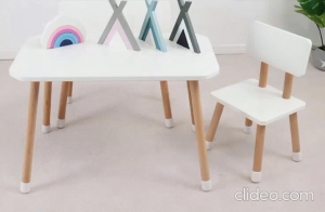 Montessori Birch Wooden Sensory Multi-Activity Table And Chair