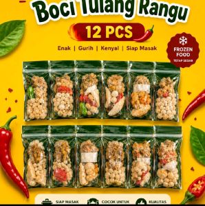 Boci Tulang Rangu 12 bks - bacita food   | Makanan instan siap masak   | Enak | Gurih | Kenyal | Frozen food   | 12 paket siap masak cocok untuk kualitas tinggi